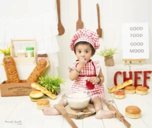 Baby Photoshoot Dwarka Delhi Gurgaon Chef Theme