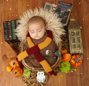 Newborn Photography in Dwarka Delhi Gurgaon Harry Potter Theme